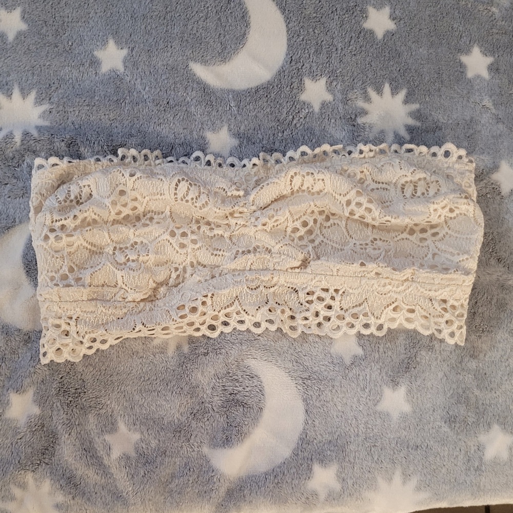 Aerie Ivory Lace Bandeau Top Size L